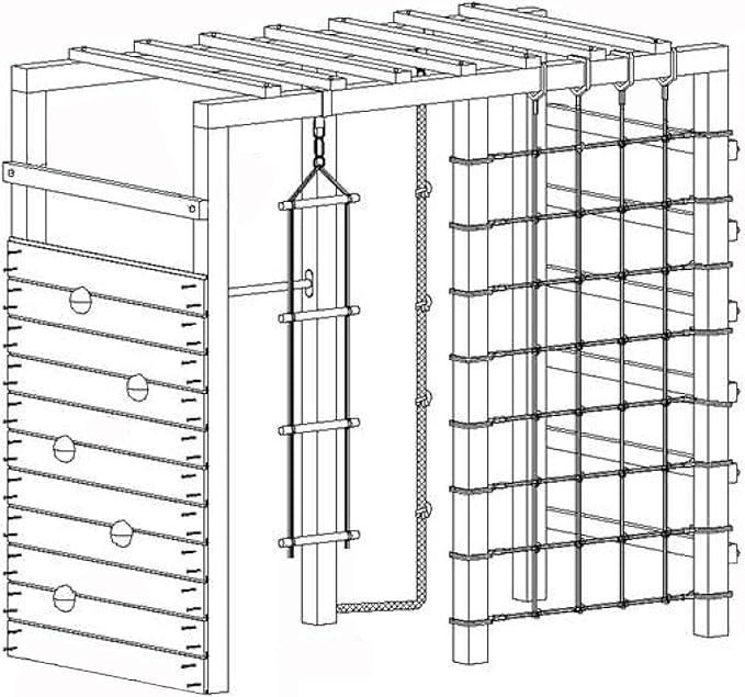 Gartenpirat Klettergerust Premium Mit Kletterwand Spielgerust Aus Holz Fur Den Garten Mit Reck Und Kletternetz Amazon De Spielzeug