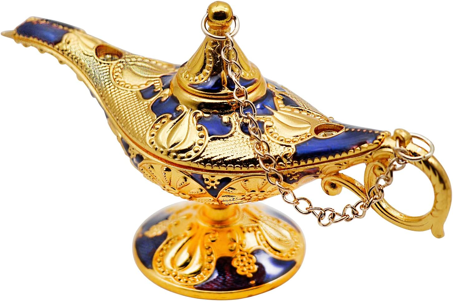 Oil Lamps & Accessories - Hsiwto Aladdin Magic Genie Lamps - Classic Vintage Magic Genie Light Costume Lamp for Home Wedding Table Decoration, Small Size, Blue