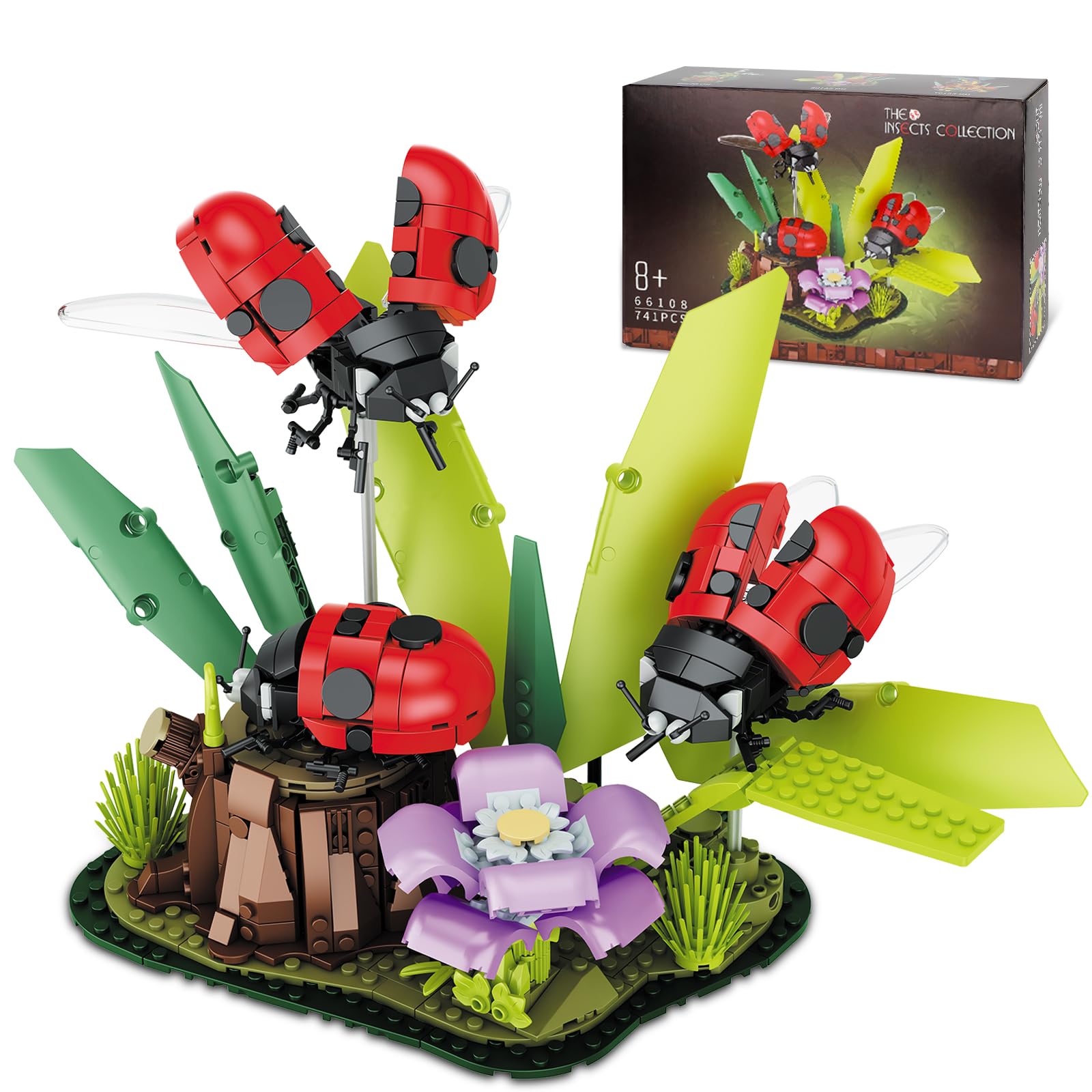 YEECHAO Flowers & Ladybug Insect Collection