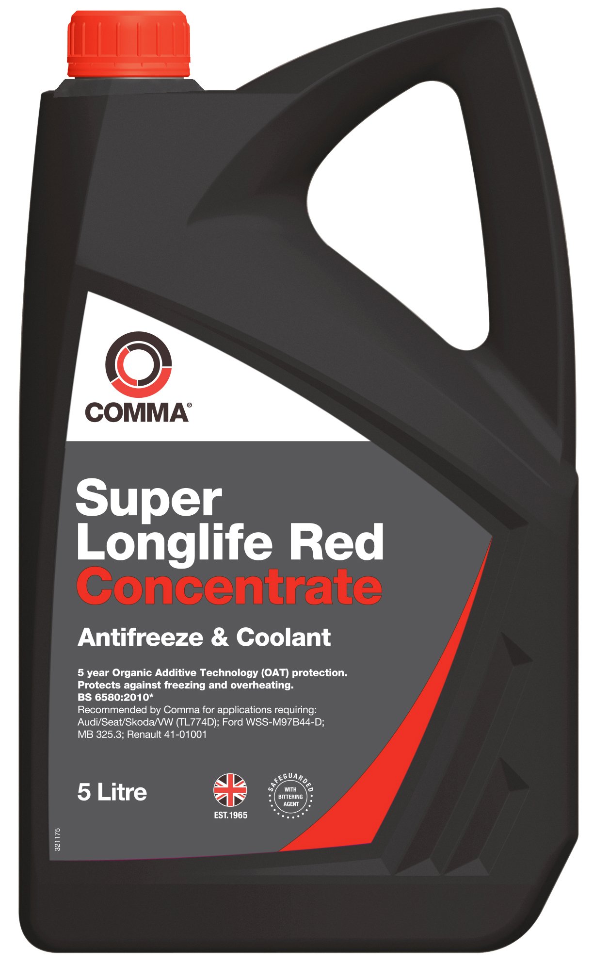 Comma SLA5L Super Red Antifreeze and Coolant Concentrated, 5 Litre