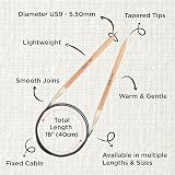 KnitPro Basix Beech Fixed Circular Needles 16" 5.50mm view 3