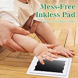 Nabance Baby Footprint Kit Handprint Kit with 4 Inkless Pads 2 Frames 8 Cards view 2
