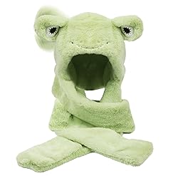 Hopearl Frog Hat with Jumping Ears Hood Hoodie Hat