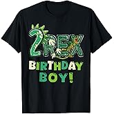 Two Rex 2nd Birthday Second Dinosaur 2 Year Old T-Shirt