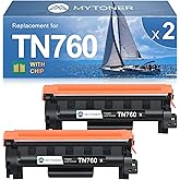 MYTONER Toner Cartridge Compatible Replacement for Brother TN760 TN730 TN-730/TN-760 Black High Yield for MFC-L2690DW MFC-L2710DW MFC-L2717DW HL-L2350DW HL-L2395DW MFC-L2750DW Printer, 2-Pack