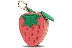 XSUIOY Orange Fruit Coin Purse Keychain Bag Charm, Mini Leather Coin Purse & Pouch Airtag Holder Keychain, Kawaii Bag Charms for Handbag, Tote, Keys, Airtag, Gifts for Girls & Women