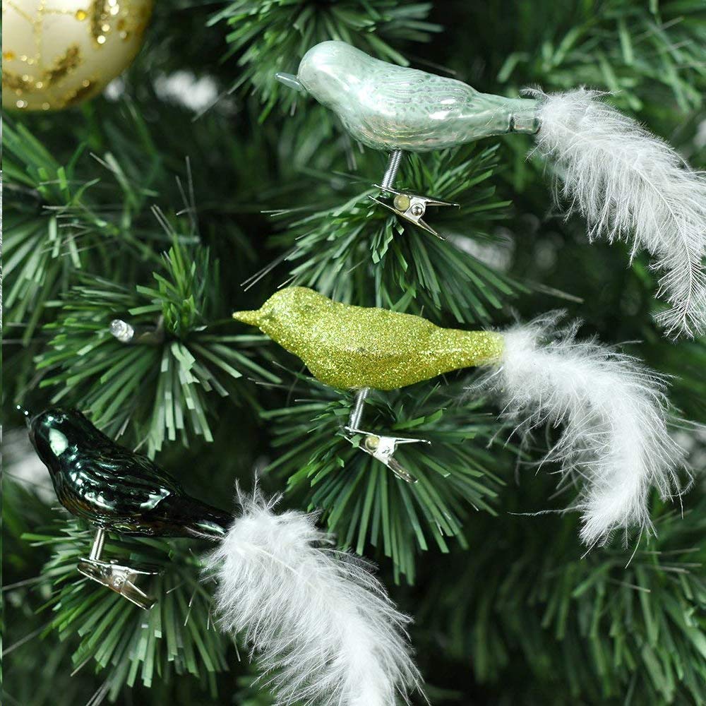 Amazon Com Beautiful Mini Green Birds For Christmas Tree Ornament