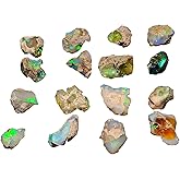 GEMKORA 100 cts Ethiopian Opal Raw, Fire Play Opal, Opal Supply, Jewelry Making Stones, DIY Crystals, Chakra Opal, Healing Opals, Birthstone, Good Luck Gemstones, Opal Rough