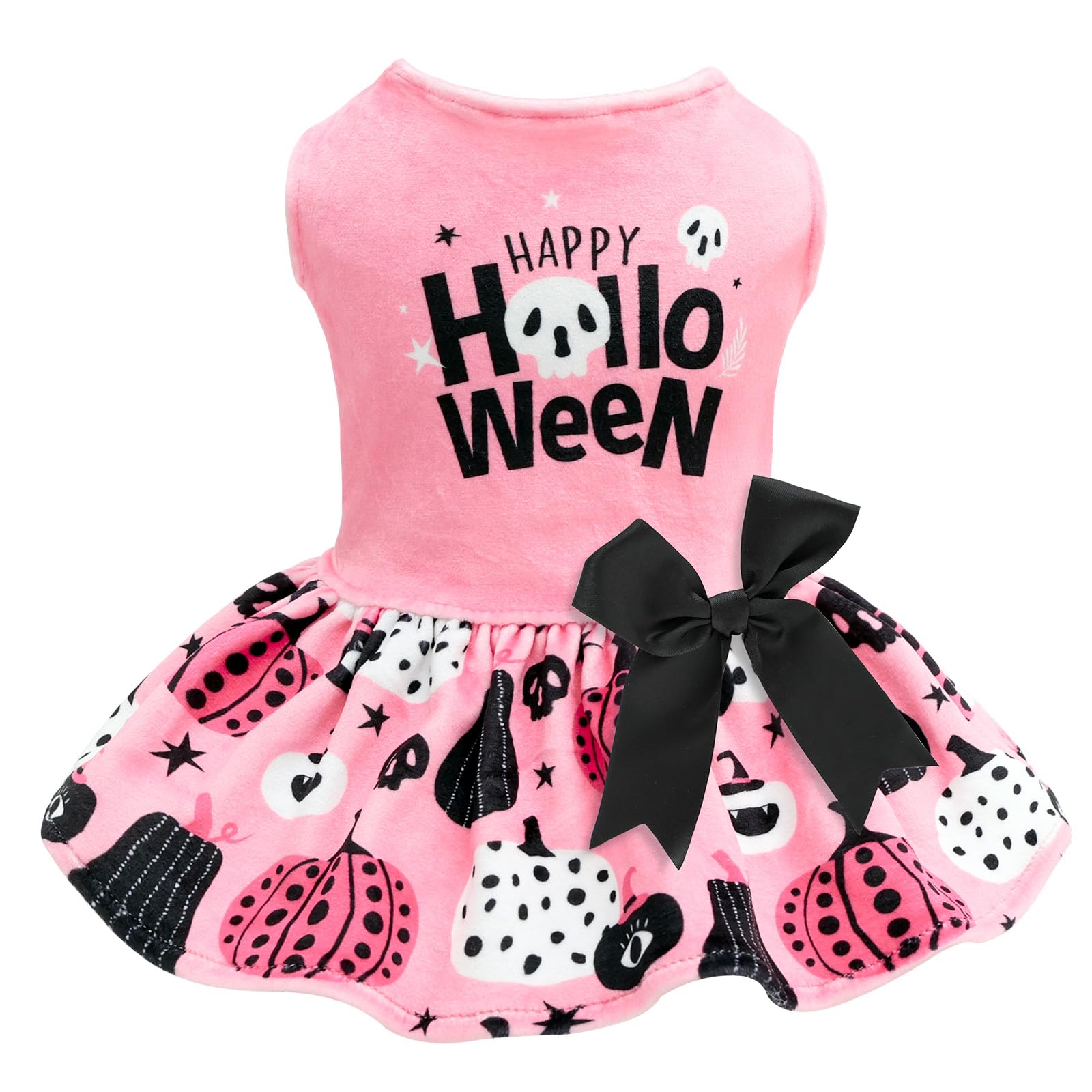 Photo 1 of CuteBone Velvet Dog Dresses Halloween for Small Dogs, Stylish & Soft Fabric, Comfortable Fit for Everyday Wear, Perfect for Special Occasions NCVA15L-D