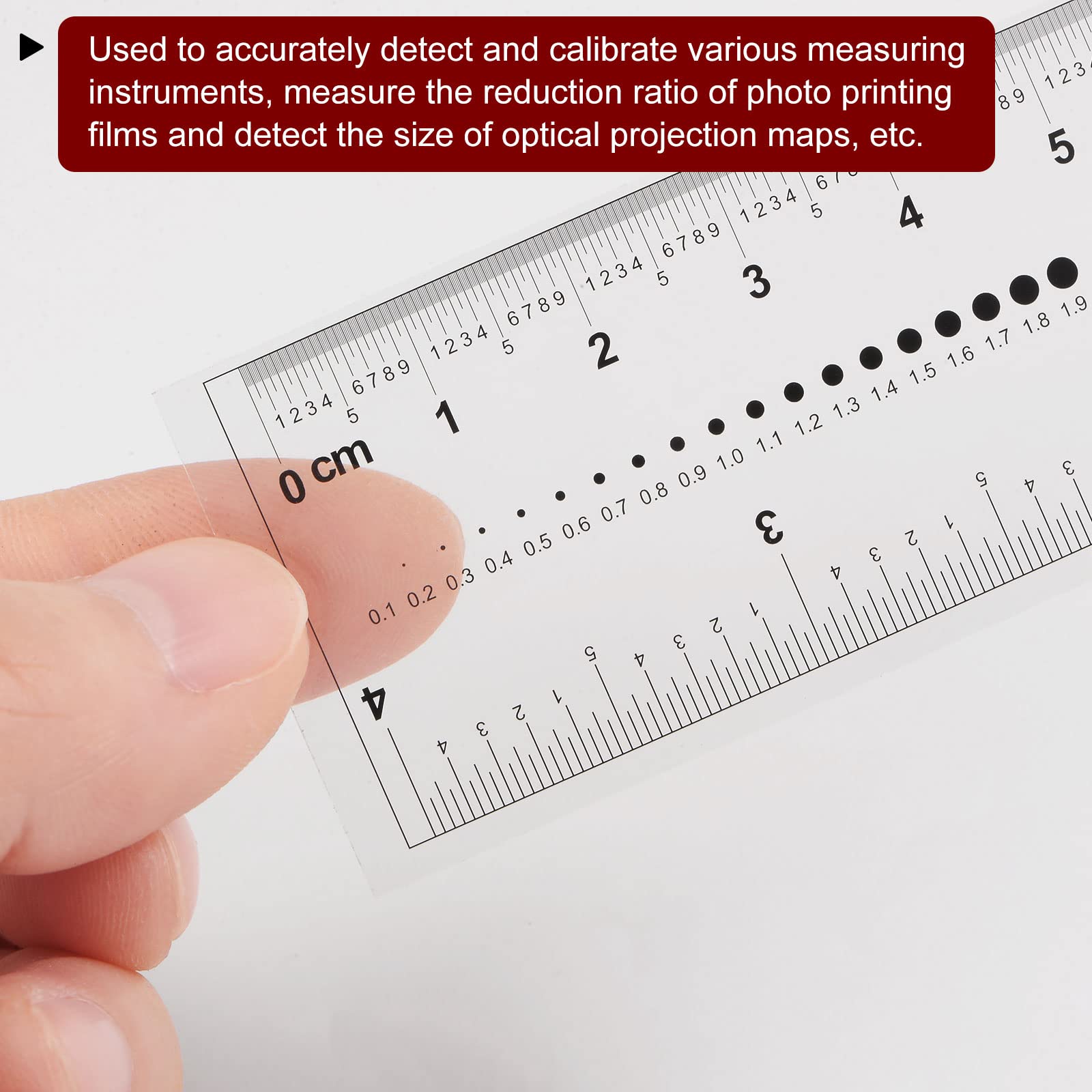 Resolution Ruler Data Measurement Image Mua uxcell Film Flexible Ruler 0.1 mm Scale PET Plastic Foldable ...