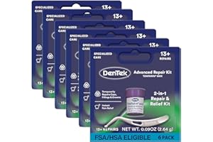 Dentek Temparin Max Repair Kit, 13+ Repairs, 2.64 Grams (Pack of 6)