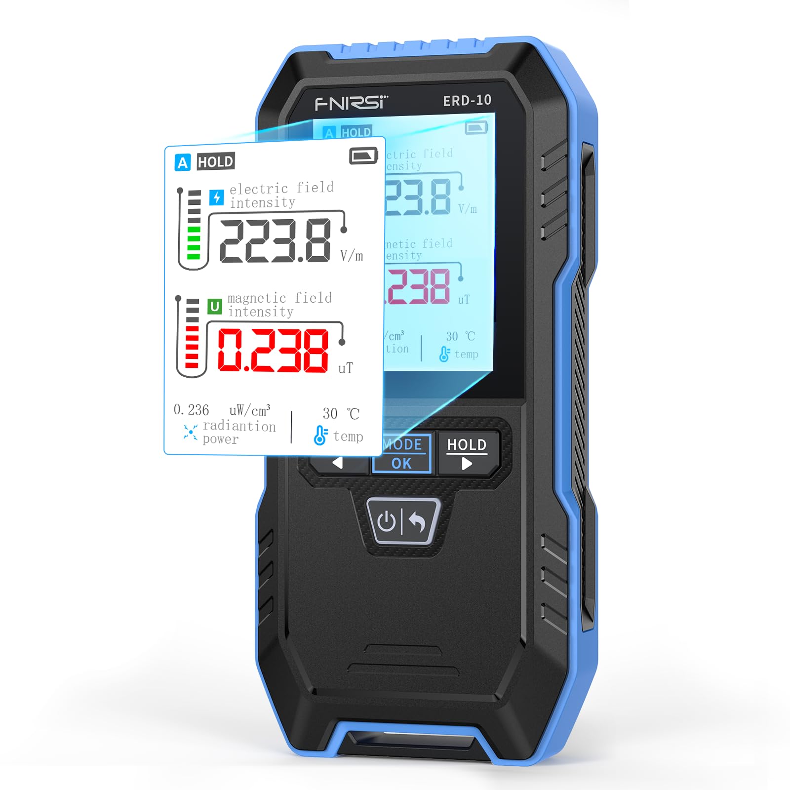 Photo 1 of ?Newly Upgraded?FNRSI ERD-10 Digital EMF Meter, Electromagnetic Field Radiation Detector with 2.4" Color Screen for Magnetic Electric RF, Temperature Monitoring, Portable Design