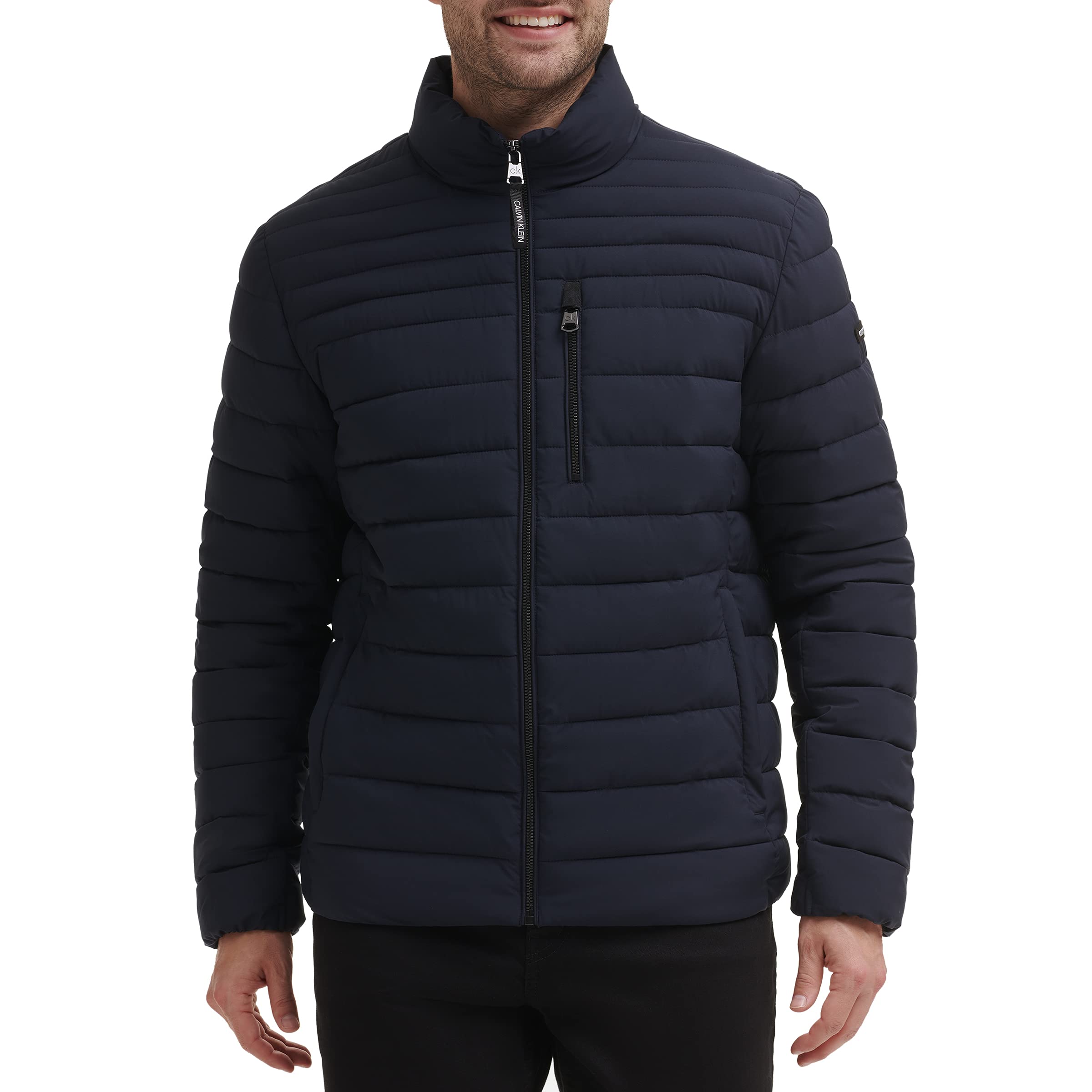 Calvin Klein Men's Classic Packable Down Jacket, Navy, Medium Image