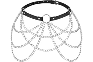 Sacina Black PU leather Chain belt