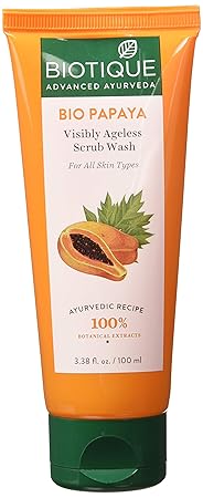 Biotique Bio Papaya Visibly Flawless Skin Face Wash for All Skin Types, 100ml