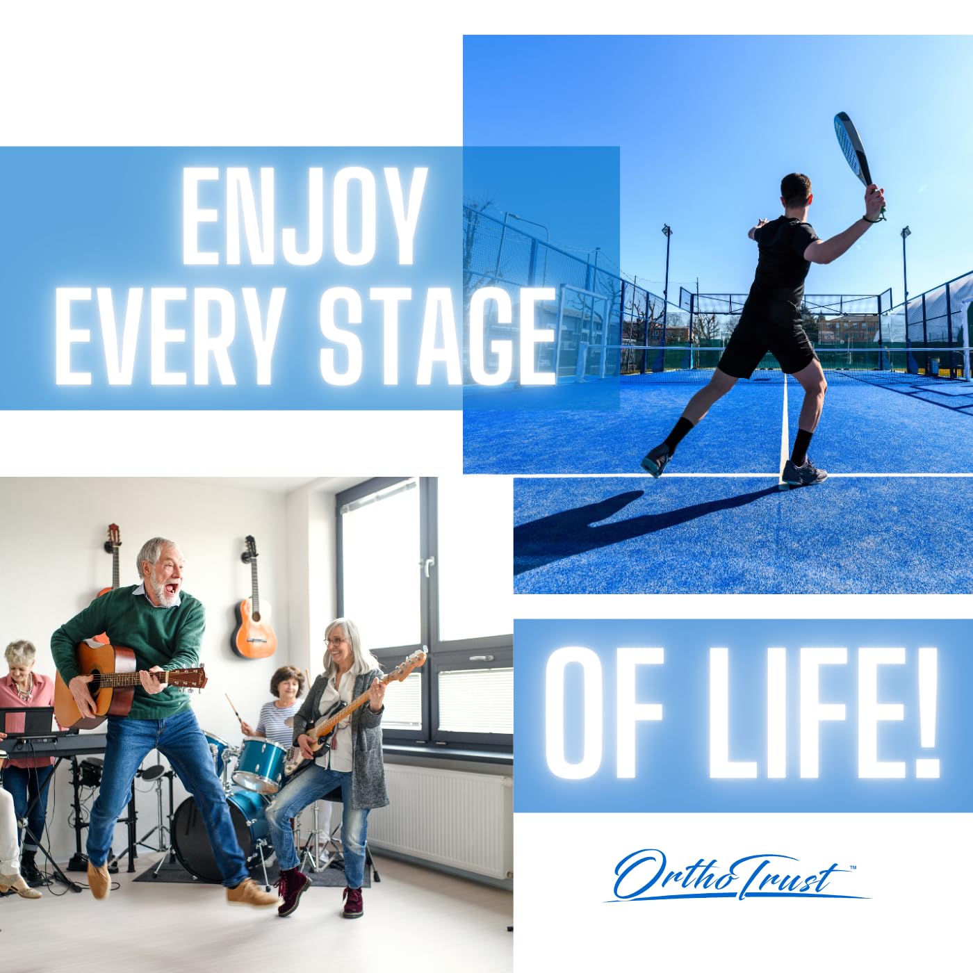 OrthoTrust Stronghold Pelvic Sacral Blocks Set High-Density Foam Wedges - Royal Blue Set