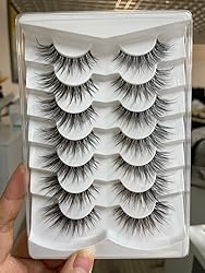 False Eyelashes with Clear Band Faux Mink Lashes