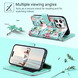 ULAK Compatible with iPhone 15 Pro Wallet Case with