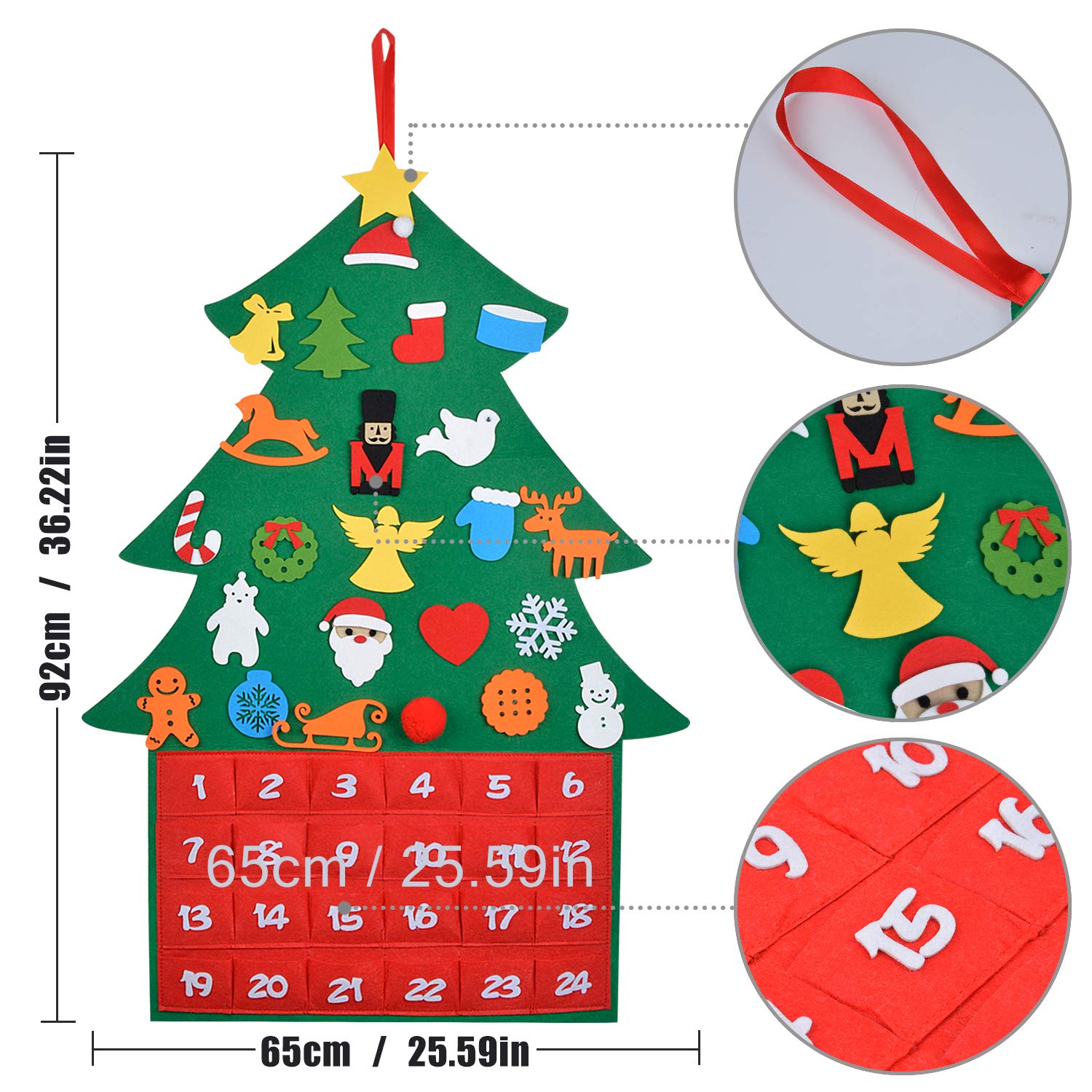 Outgeek Arts Crafts Girls, Teens, Kids,18 Pcs DIY Project Ideas, Creative Set Crafting Set Birthday Craft Gifts Advent Calendar Advent Calendar with Pockets