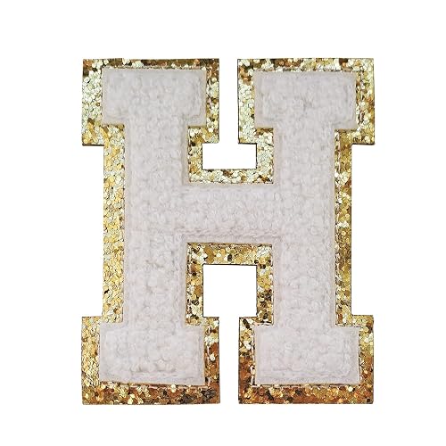 3-Pack Black Glitter Chenille Letter Patches - Iron-On SPRT Letters, 3.1 Inch Height, For Varsity & DIY - View #6