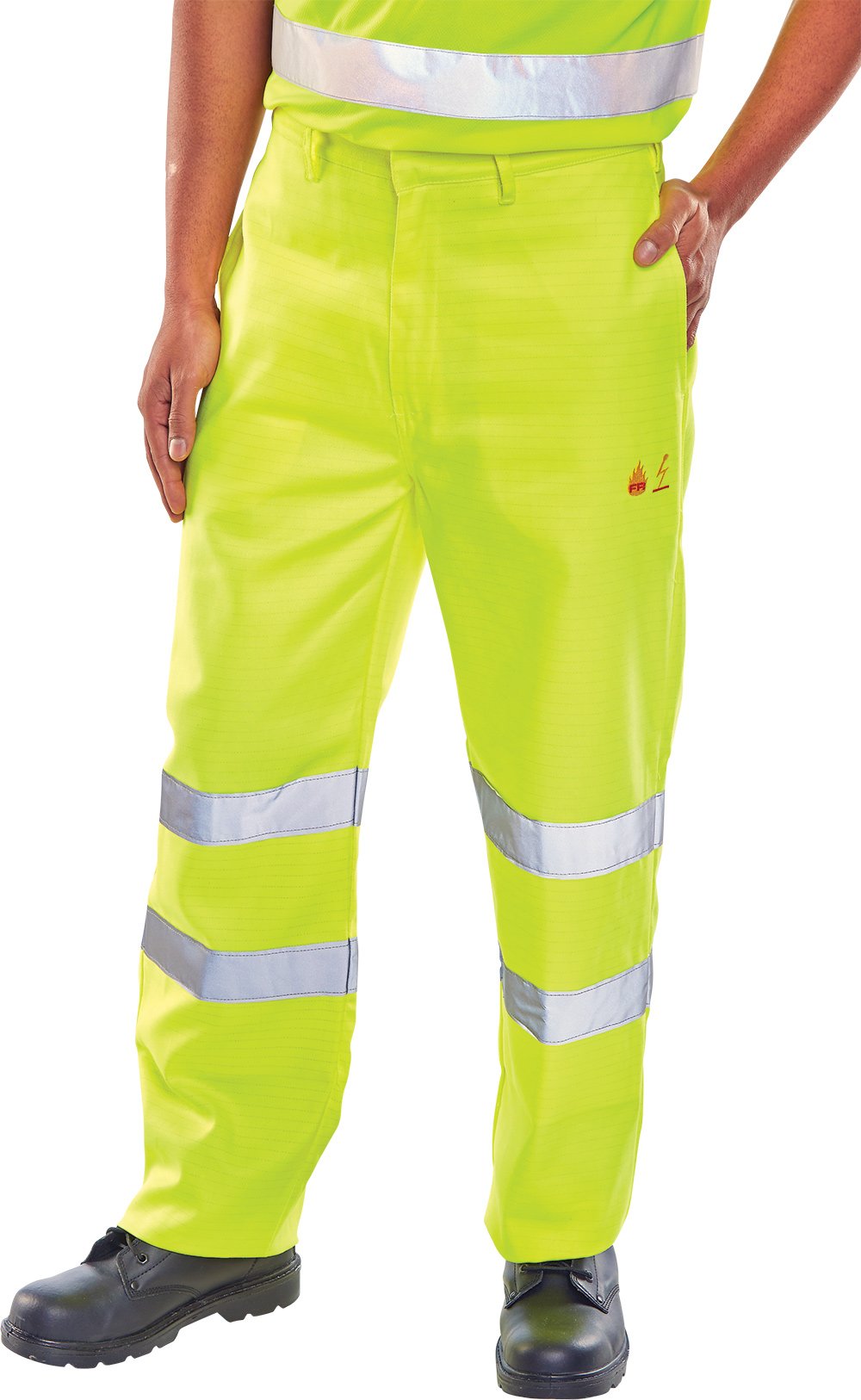 FIRE RETARDANT ANTI STATIC TROUSERS EN471 SATURN YELLOW 40