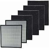 CAN-MEAGEREN Replacement H13 Filter Compatible with Oreck Kit Type B2 for Air Response Medium WK16001, AK46001 (2 filter + 4 Carbon Pre-filter)