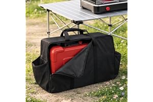 Camp Stove Carry Case Compatible with Camp Chef Everest 2X/2 Burner Stove, Portable Camping Stove Storage Bag with Dual Propa