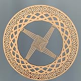 Walarky Celtic Symbol Wall Decor Set 4 Pieces 12 Inch Wood Triskelion Triquetra view 4