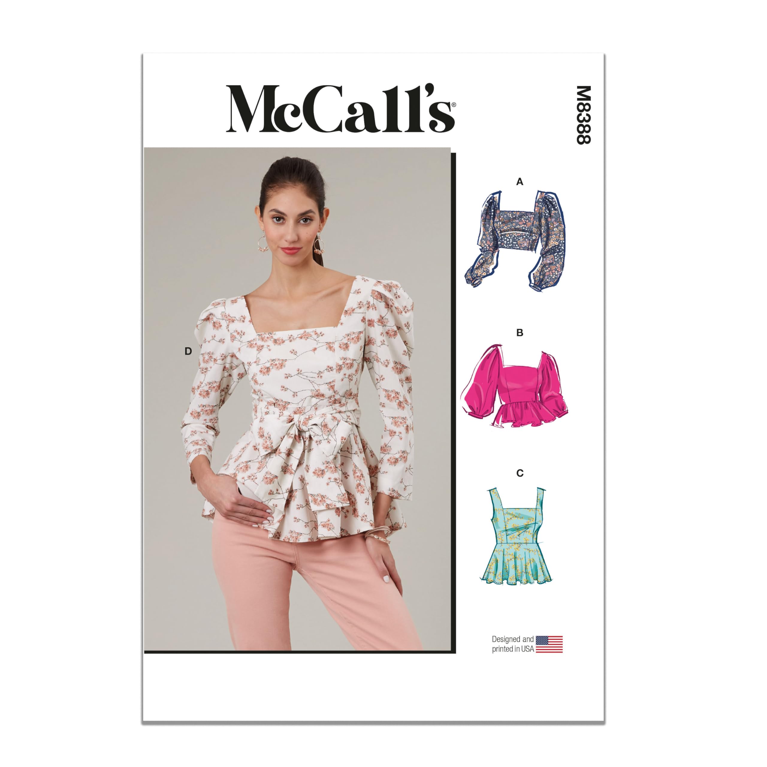 MCCALLS M8388A5 Misses' Tops A5(6-8-10-12-14)