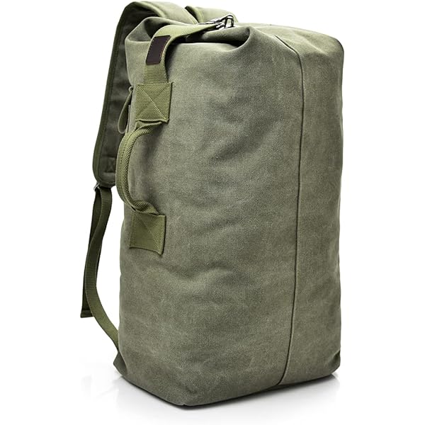 Amazon.com: Military Duffel Bag Top Load Double Strap Canvas