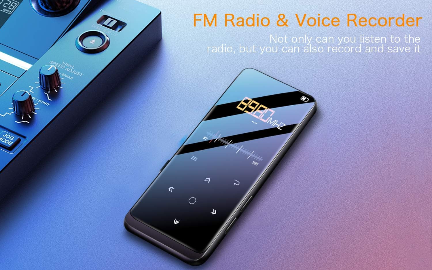 32GB MP3 Player, Mibao MP3 Player with Bluetooth 4.2, Music Player with FM Radio, Recording, 2.4" Screen, HiFi Lossless Sound, Support up to 64GB Expansion(Earphone, Sport Armband Included): Home Audio & Theater