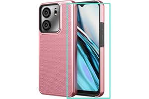 SOHAPEA Case for BLU View 5 with Screen Protector,Blu View 5 Phone Case Dual Layer Shock-Absorbent Slim Soft Silicone Heavy Duty Military Grade Shockproof Protective Cover for Blu View 5 B160V Rose Gold