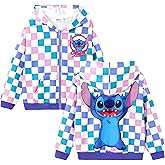 Disney Frozen Stitch Princess Minnie Mickey Spiderman Girls/Boys Zip Up Hoodie Fall Zipper Sweatshirt Jacket Toddler-Big Kid
