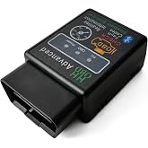 Bluetooth OBD2 Wireless Scanner Diagnostic Tool, Vehicle Code Reader for Car, Scan Tool Reset &amp; Clear Check Car Engine Light, Compatible with iOS &amp; Android &amp; Windows