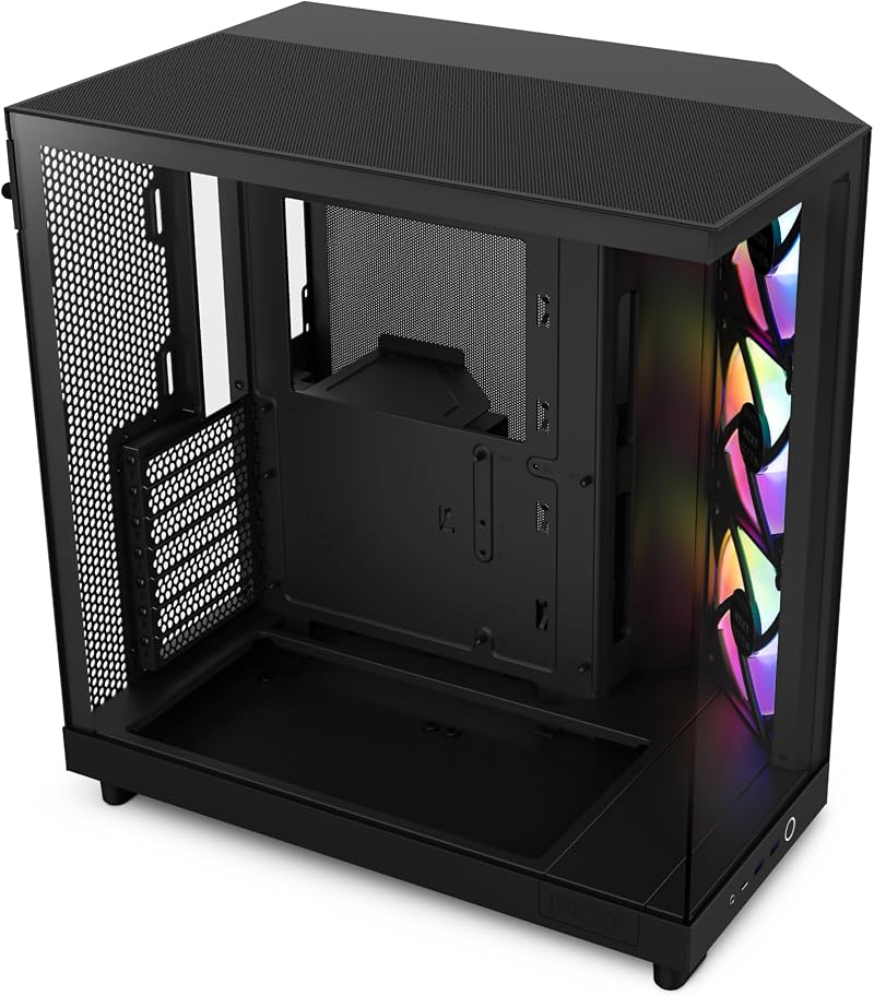 NZXT H6 Flow RGB Compact Dual-Chamber Mid-Tower Case with 3 RGB Fans