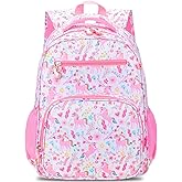 RHCPFOVR Kids Backpack for Girls - Girls Backpack 3-8 Ages Butterfly for Kids 15 Inch School Bookbag for Kindergarten Elementary School Bookbag for Girl 1st 2nd Grade