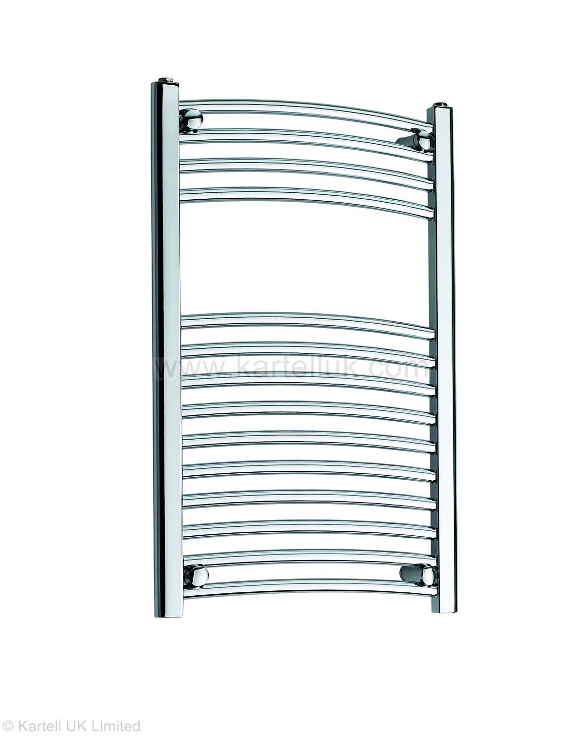 Duratherm 1600 x 600mm Dual Fuel Curved Chrome Towel Rail CTR616C