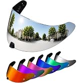 PSLER Shatterproof Motorcycle Helmet Visor for R420,Silver-Mirror