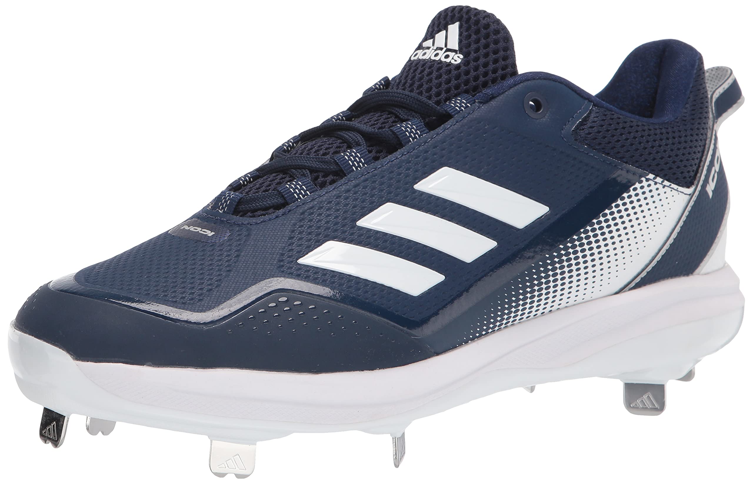 adidas Men's Icon 7 Baseball Shoe, White/Team Navy