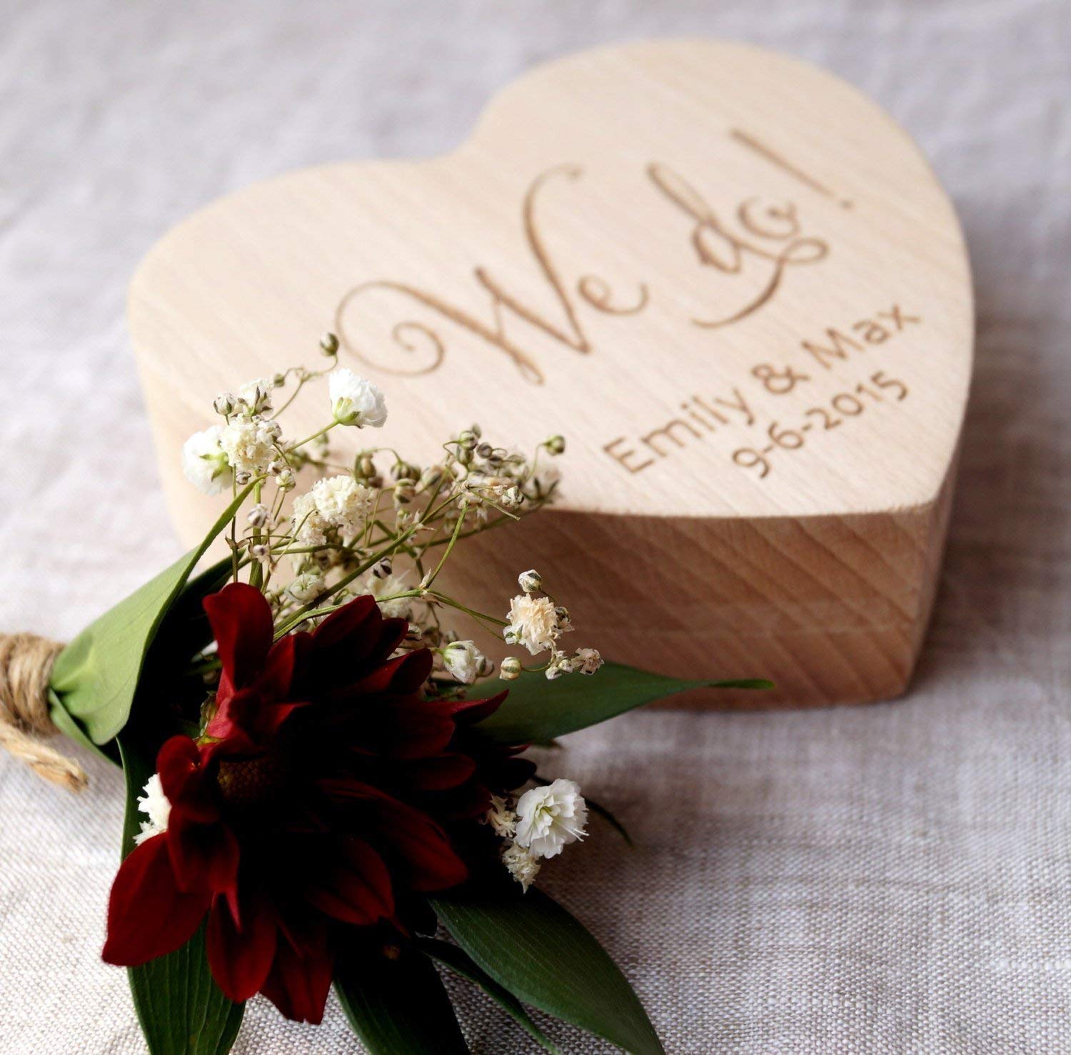 rustic wedding ring box