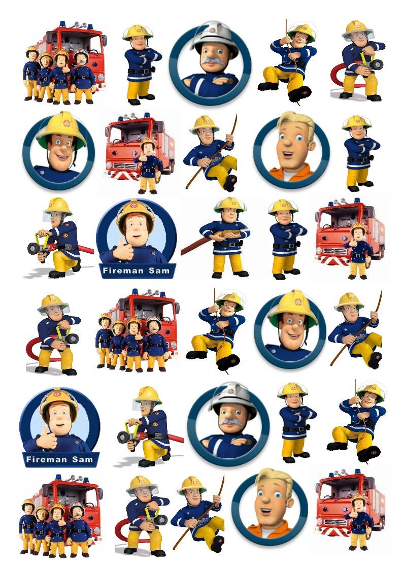 Napravi Rs 30 X Sam Le Pompier Fete Stand Up Comestible Papier Pour Cupcakes Gateaux Decorations Patisserie Figurines Pour Gateaux