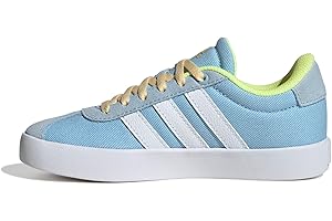 adidas Unisex-Kids VL Court 3.0, Clear Sky/White/Yellow, 2.5