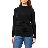 DKNY Womens Long Sleeve Mock Neck Jersey Blouse