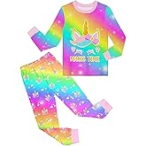 Sylfairy Girls Pajamas Set Sleepwear Rainbow Unicorn Pjs Toddler Long Sleeve Jammies Kids Sleepwear 3-12 Years