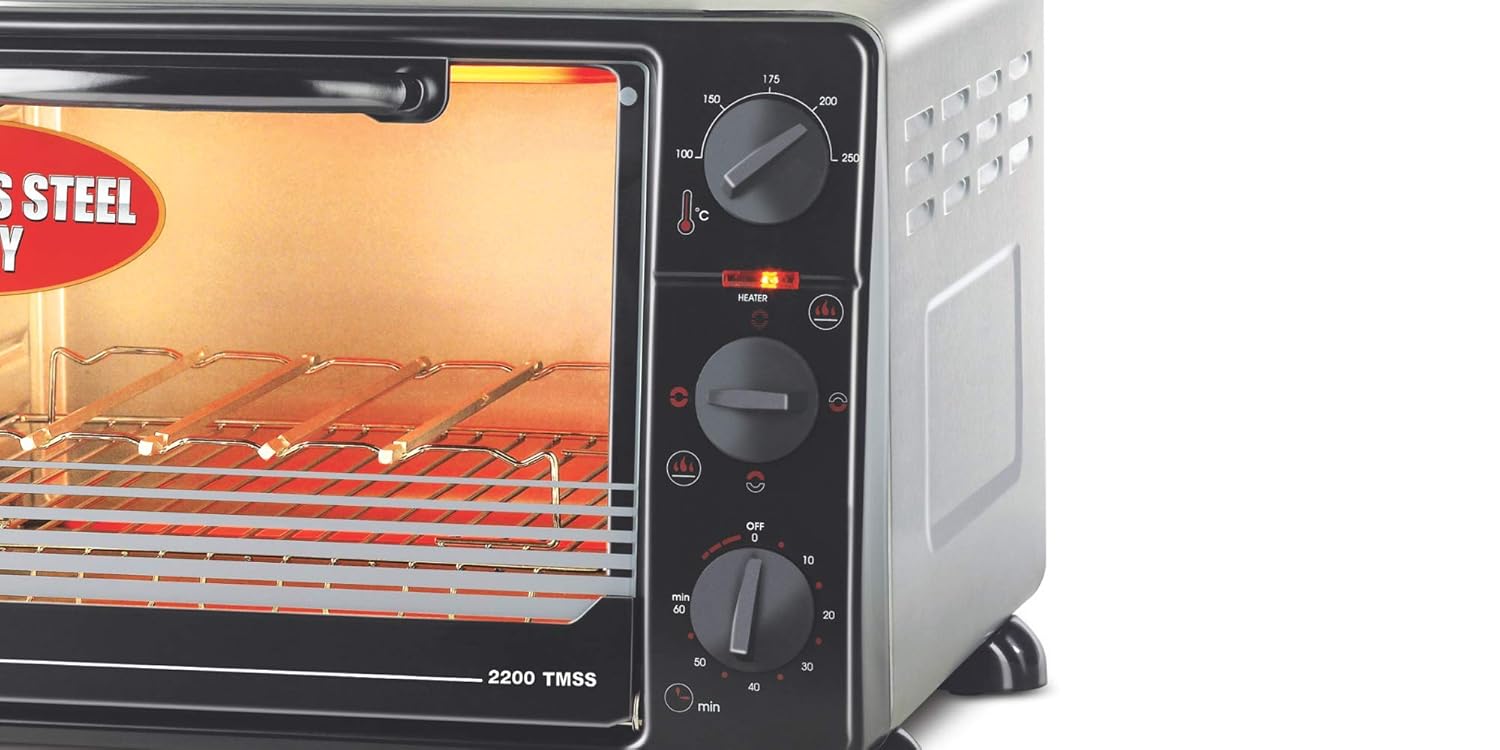 Buy Bajaj 2200 TMSS 22-Litre OTG (Black) Online at Low Prices in India -  Amazon.in