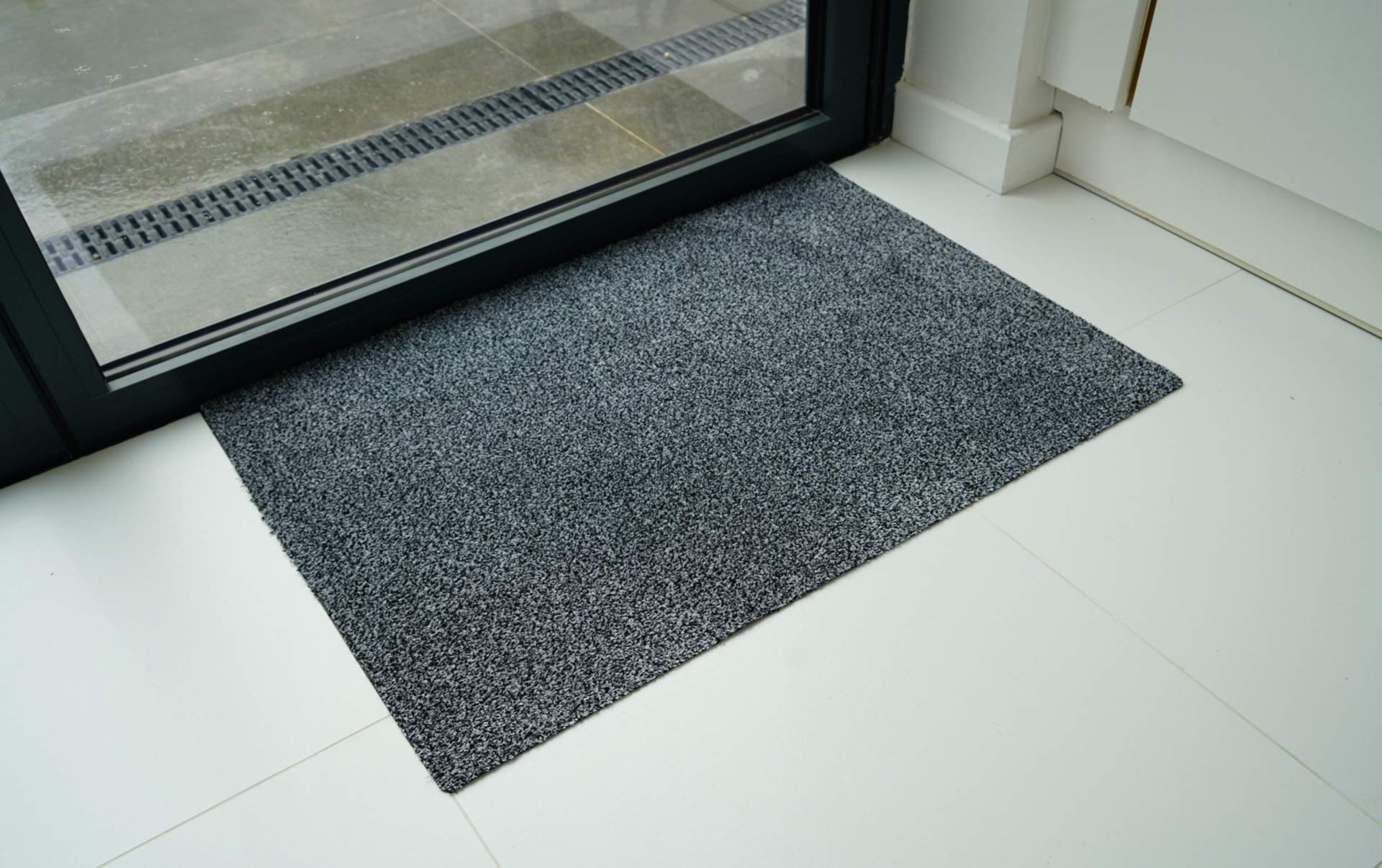 Serdim Rugs Non Slip Tufted Heavy use Door Entrance Absorbent Mats, Silver Grey, 50 x 80 cm(1'8" x 2'7")