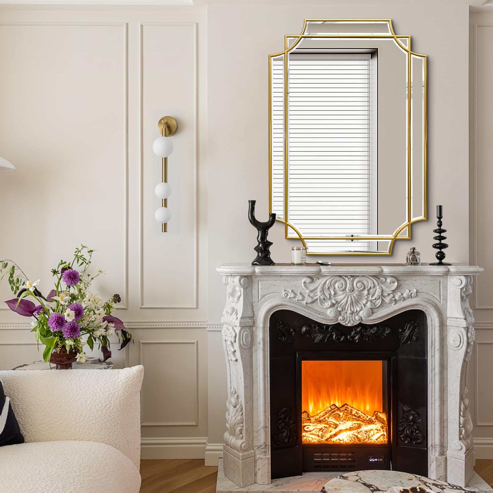 womilous Gold Bathroom Mirrors for Over Sink, 36