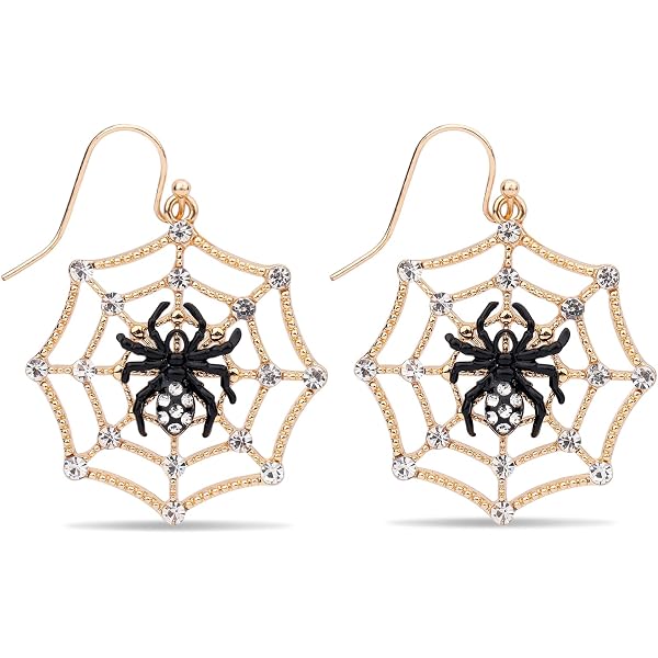 3 Paires De Boucles D'oreilles Halloween – Citrouille, Squelette, Araignée, Fantôme – Légères Et Adorables
