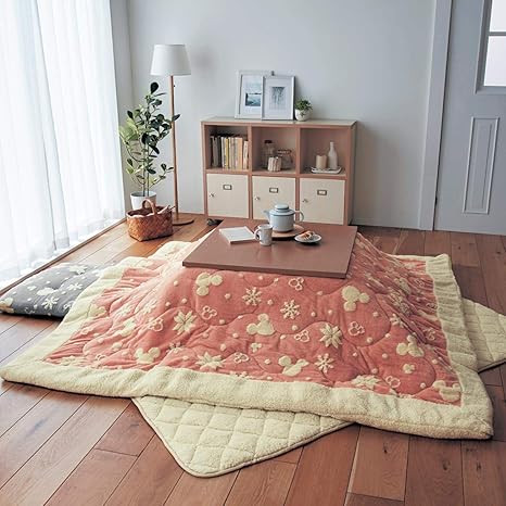 Amazon ベルメゾン ディズニー こたつ布団 掛け布団単品 ジャカード ボア ピンク 長方形 こたつ布団 オンライン通販