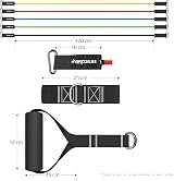 Hybrid Sport Hybrid Resistance Bands Set 150lb Heavy-Duty 12pc 2 Handles view 4